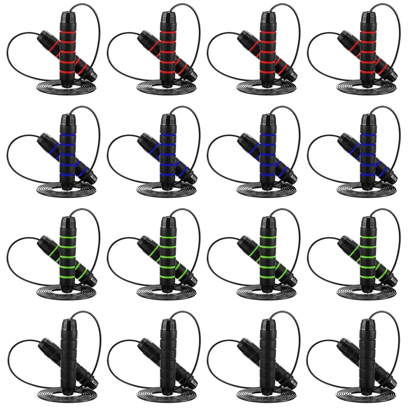 16 Pack Ball Bearing Speed Jump Ropes Adjustable