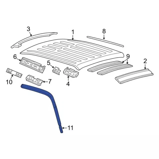 Protector de techo genuino Ford F-250 / F-350 Super Duty 9C3Z-2551223-A Foto 4 de 4