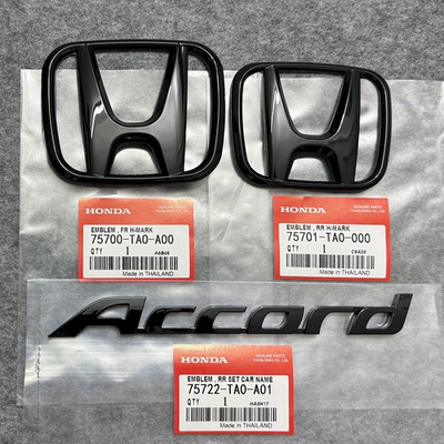 #ad Black Front Grille Trunk Emblem For Honda Accord 2008 2017 Sedan 4 Door H Badge $44.00