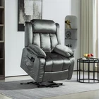 HOMCOM Power Lift fauteuil inclinable avec massage, chaise &eacute;l&eacute;vatrice &eacute;lectrique