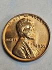 BU 1955-S Lincoln Wheat Penny W/ Weak Reverse Die Pair