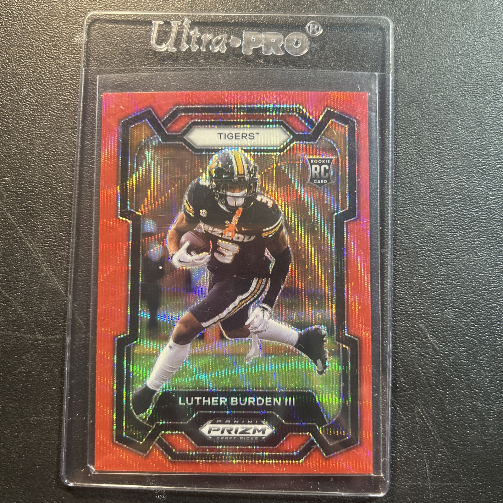 2024 Panini Prizm Draft Picks - Red Wave #198 Luther Burden III Rookie RC