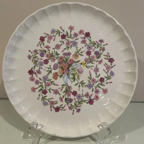 W.S. George Fiesta Bolero Single Dinner Plate 10 1/4" Pink Purple Floral D154