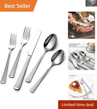 Gorgeous 60-Piece Stainless Steel Utensils Set - Perfect for Gifts & Gatherings