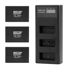 3-Pack LP-E17 Battery and Charger Set for Canon EOS R50 R100 RP R10 R8, Rebel...