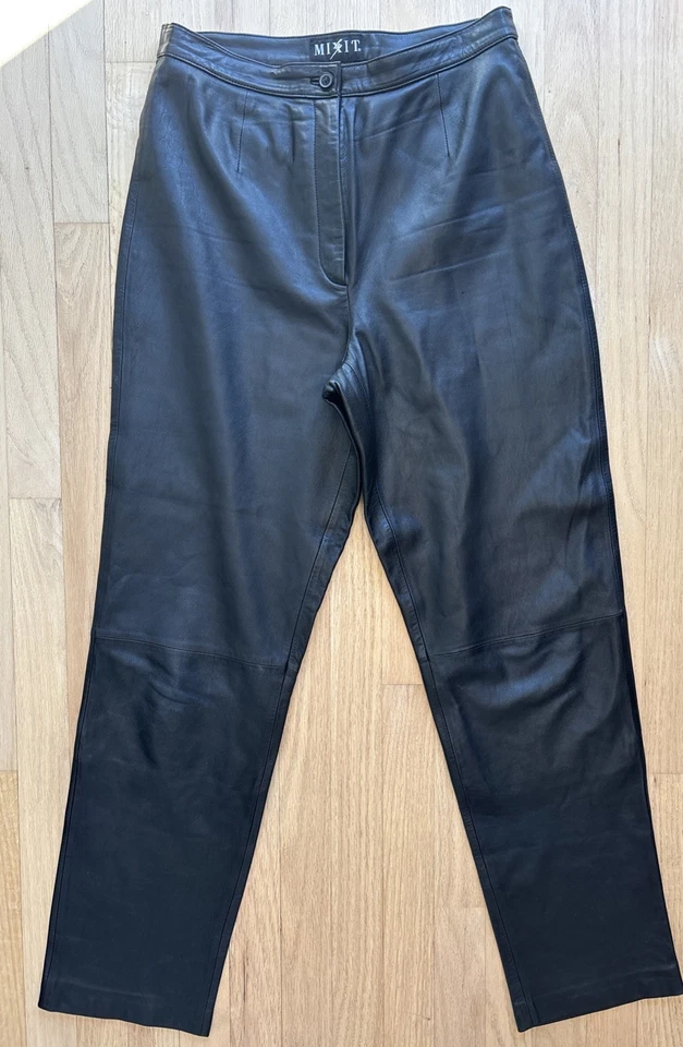 Mixit Women's Genuine Leather High-Waisted Pants, Lined, Size 10 - Image 2 of 4