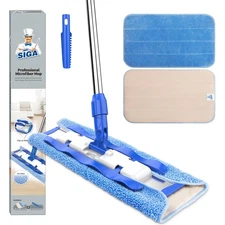 MR.SIGA Microfiber Mop with 3 Reusable Refills for Hardwood & Tile Floors