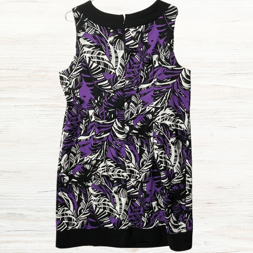 ALYX Woman Dress Plus 22W Sleeveless Tunic Loose Fit Purple Floral Artsy Event - Picture 3 of 9