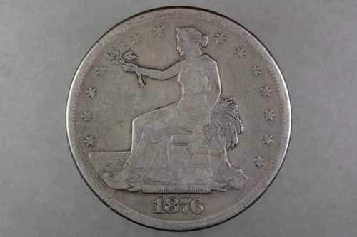 1876-S I/IIM Small S Trade Dollar VG, rev sc & bump. Offering combined shipping.