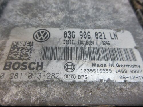 2006 SEAT ALTEA 1.9 TDi 5DR MK1 BXE ENGINE ECU 03G906021LN 0281013282 - Picture 2 of 3
