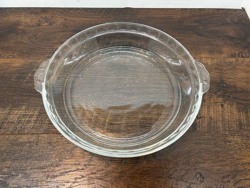 PYREX #229 9.5” Clear Glass Fluted Scalloped Edge Deep Dish Pie Plate - Imagen 2 de 8