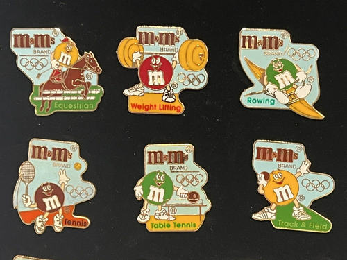 Marchio M&M's 1992 Giochi olimpici estivi edizione limitata spilla collezione 26 pz scatola - Foto 4 di 15