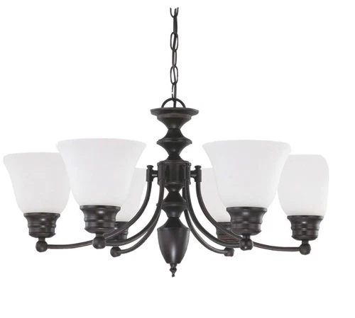 Nuvo Lighting 60/358 Empire 6 Light 26 inch Old Bronze Chandelier Ceiling Light - Picture 1 of 3