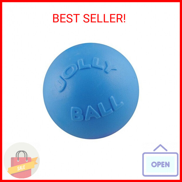 Jolly Pets Bounce-n-Play Dog Toy Ball, 8 Inches/Large, Blueberry, (Model: 2508 B