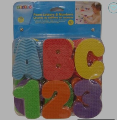 Creative Hands Kids36Multicolor  Alphabet Numbers Learning Foam Shapes Pkg Open 