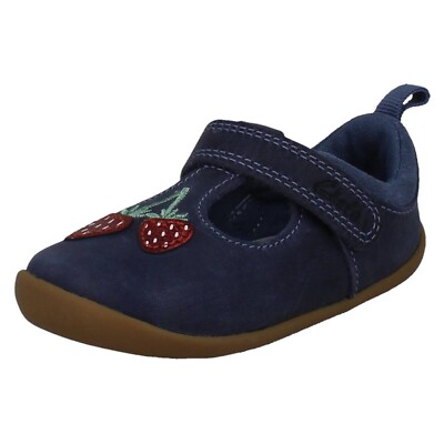 Mädchen Clarks ''Roamer Berry'' blau Leder erster Schuh Pre Walker