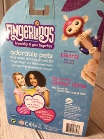 Fingerlings Glitter Monkey- Interactive Baby Pet (Red/White/Blue)-Liberty NEW