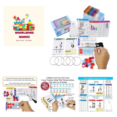 Addition Flash Cards. Learn to Add & Subtract by Counting, Writing, Understan...