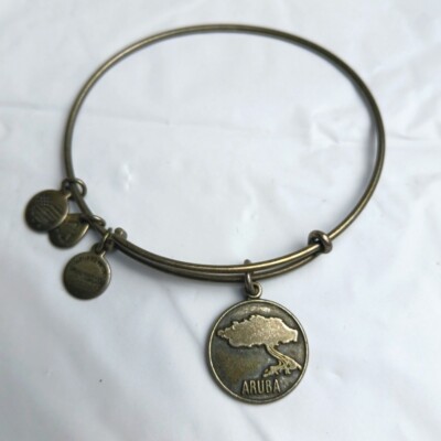 Alex and Ani 2015 ARUBA Charm Bangle Bracelet/Crome