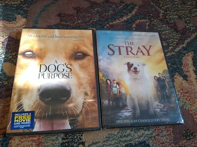 A Dog's Purpose & The Stray DVDs New Sealed Puppy Cassidy Lancaster Pets