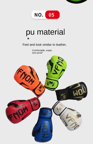 6/10/12/16Oz Kid Adult Boxing Gloves Professional Sanda MuayThai Fighting Gloves - Picture 18 of 28