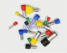100Pcs Cable Cord End Terminal Wire Crimp Insulated Ferrule White E1508 16AWG