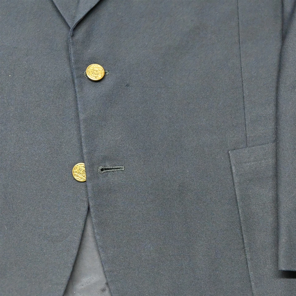 Chaqueta Blazer Abrigo Deportivo Conte di Roma 42R Azul Marino Dorado Botón 100% Lana Italia Foto 3 de 4