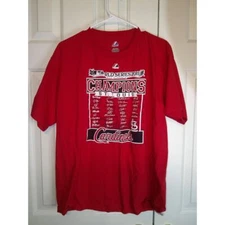 Majestic St Louis Cardinals 2011 World Series Champions MLB Red SS TShirt Large