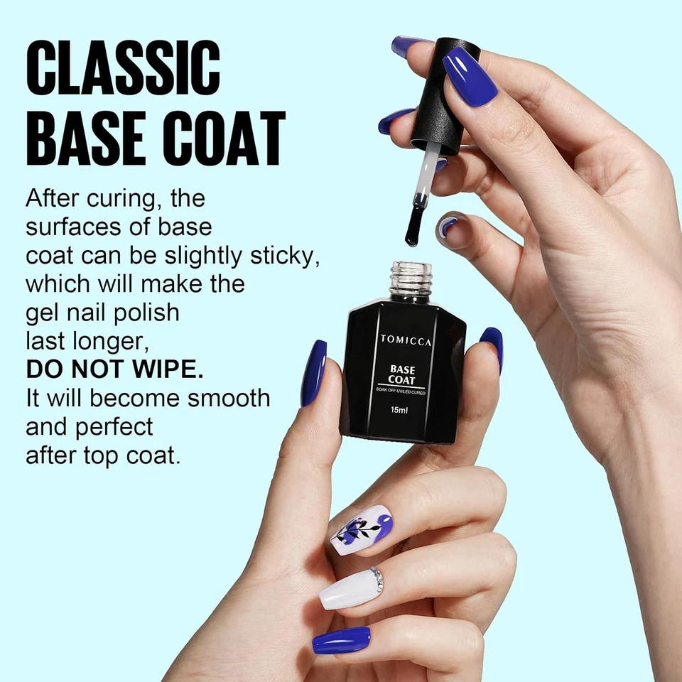 Base Top Coat Gel UV Nagellack 3 X 15ml Matte No Wipe Alle Nagellacke - Bild 4 von 4