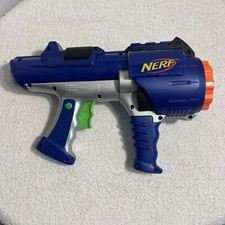 NERF Dart Tag Hyperfire Blue Barrel Gun Blaster Rotating Shot Hasbro 2005