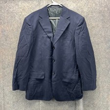 Giorgio Armani Blazer Men 50 Blue Sport Coat Jacket Wool Three Buttons Vintage