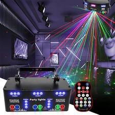 64 Pattern DJ Disco Party Stage Light Laser Projector 15 LED RGB Show Lighting