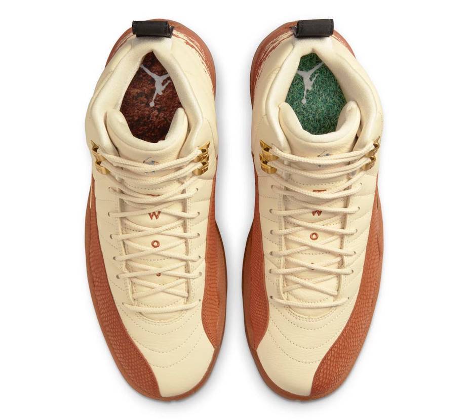 シューズ(男性用) Air Jordan 12 Muslin/Black Burnt Sunrise Eastside Golf × Nike Air Jordan 12 Muslin/Black Burnt