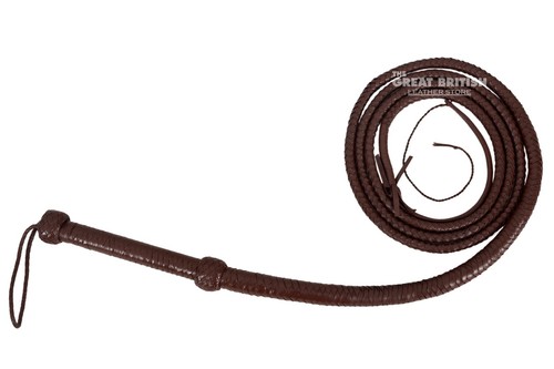 INDIANA JONES BULL WHIP HUNTER BROWN 100 % REAL LEATHER 10 FOOT LONG Bull Whip - 第 1/4 張圖片