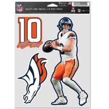 BO NIX DENVER BRONCOS 3 PIECE MULTI-USE DECALS NFL LICENSED