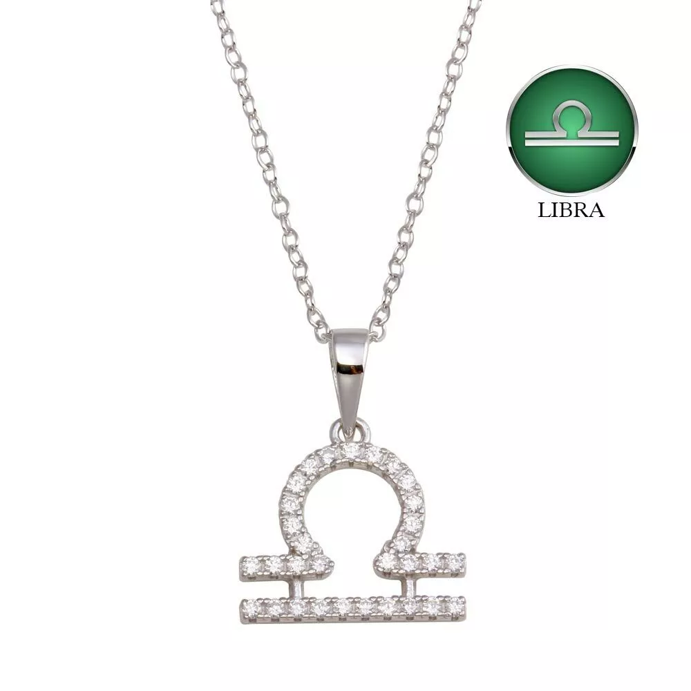 Sterling silver libra pendant outlet