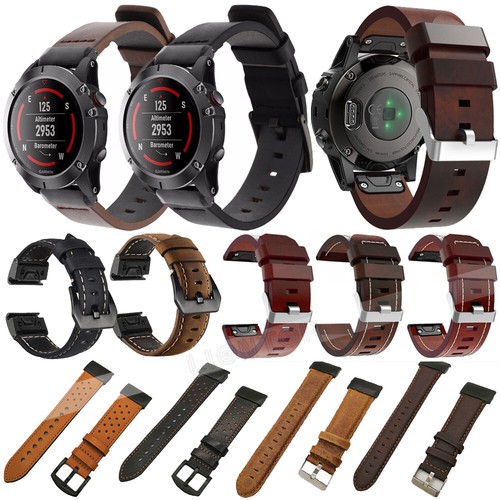Quick Fit Leather Watch Band Strap Belt 
