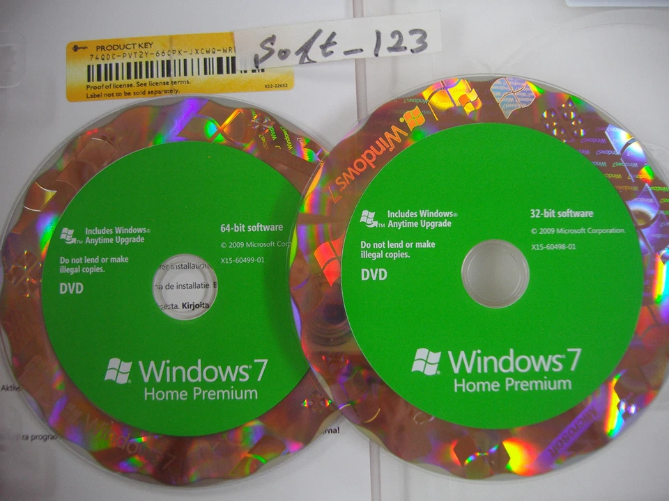 Microsoft Windows 7 Home Premium DVD completo 32 bit e 64 bit MS WIN - Immagine 2 di 4