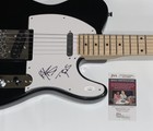 OTIS WILLIAMS SIGNED BLACK ELECTRIC GUITAR THE TEMPTATIONS PROOF JSA COA — photo 2
