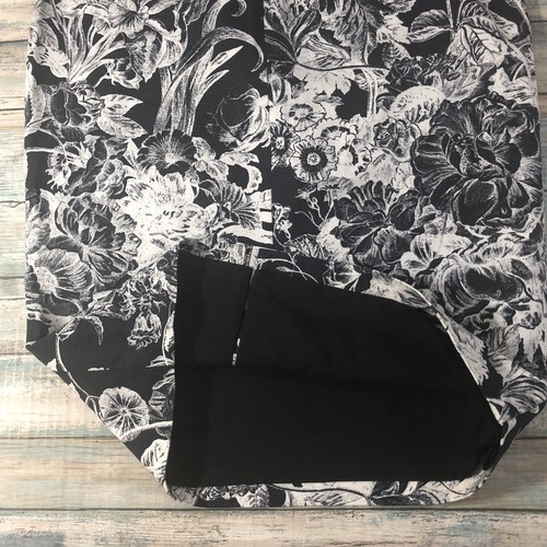 NWT Loft Floral Print Pencil Skirt Lined Navy White Sz 2T - Picture 6 of 8