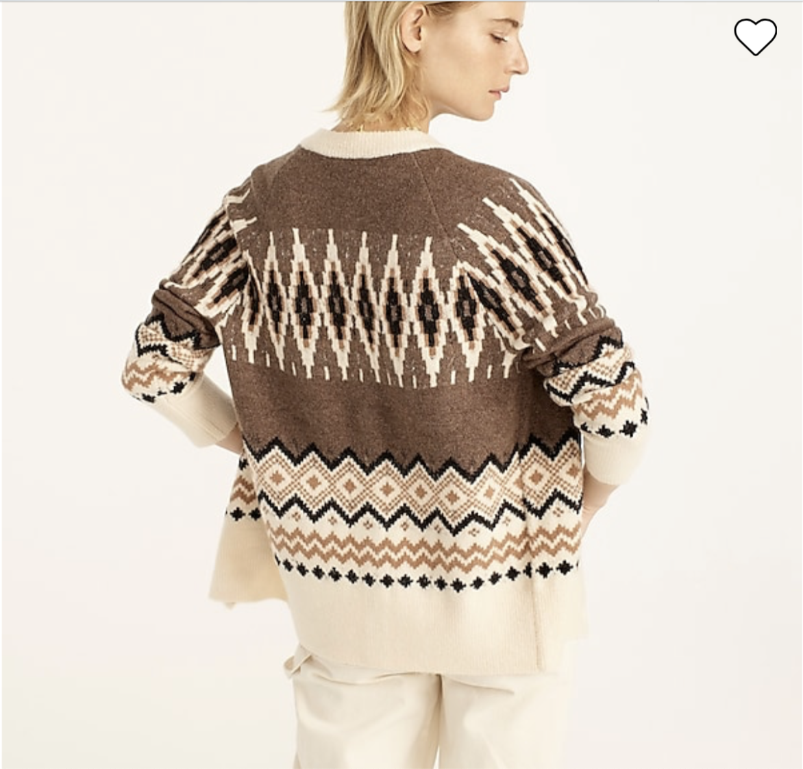 J CREW Fair Isle cardigan Item BE043 eBay