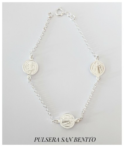 San benito Pulsera plata de ley925 silver, benedicti bracelet Pulsera san benito - 第 1/8 張圖片