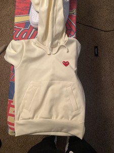 comme des garcons ivory hoodie