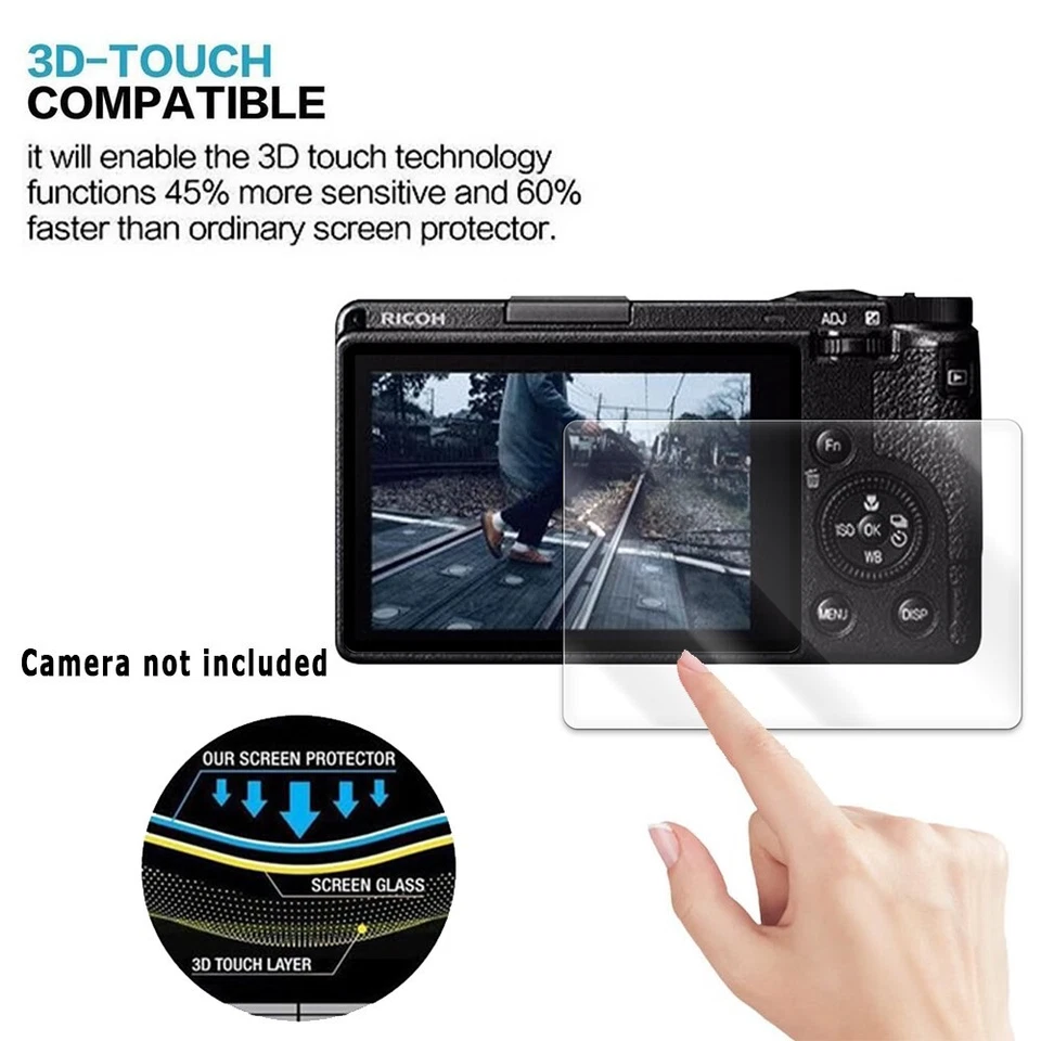 Protector de pantalla ultra sensible protector frontal resistente al desgaste para Ricoh GR3X Foto 3 de 4