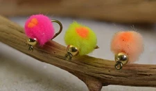 12 Flies Tungsten Beaded Egg Fly Fishing | 3 Colors Available | Mustad Signature