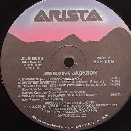 JERMAINE JACKSON Self Titled 1984 Arista Records VG+ Vinyl Lp HYPE STICKER - Imagen 3 de 10