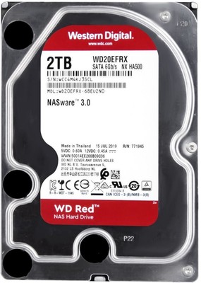 WD RED 2TB WD20EFRX NASware 3.0 NX HA500 5400U/min 64MB SATA III 3.5'' Zoll