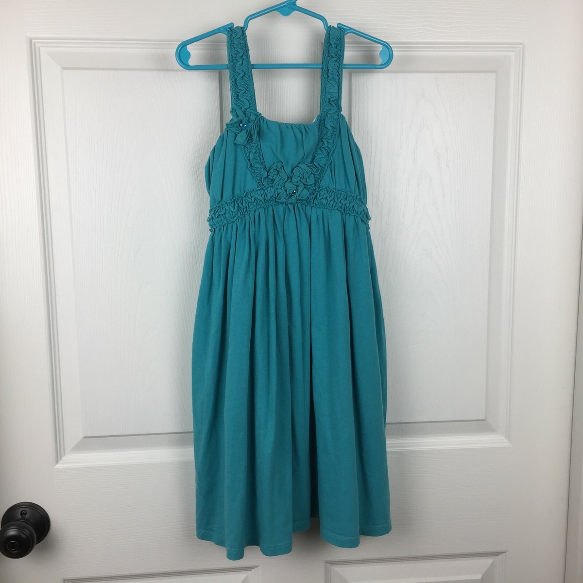turquoise jersey dress Draped Long Jersey Dress