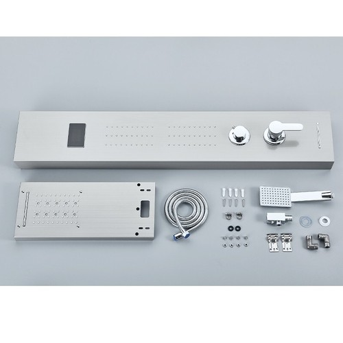 Edelstahl Duschpaneel LED Regendusche Duschset Massage Duschsäule Duscharmatur - Bild 11 von 11