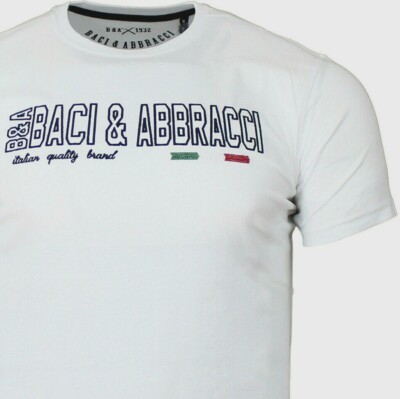 T-shirt uomo Baci Abbracci manica corta girocollo con logo